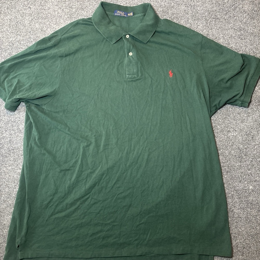 Polo Ralph Lauren Polo Shirt Mens 4XLT Blue Green Logo Cotton